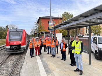 Pressefoto: Bahnstrecke Senden-Weißenhorn nimmt planmäßig Regelbetrieb auf