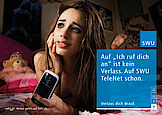 SWU. Verlass dich drauf. Kampagnenmotiv Liebeskummer
