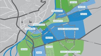 Karte: Ausbaugebiet Neu-Ulm