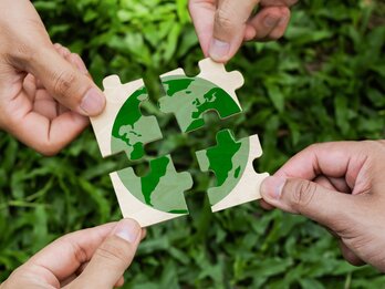 Bild Puzzelteile grüne Erde