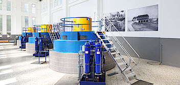 JPG: Aktuelle Maschinen im Wasserkraftwerk Öpfingen