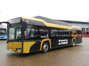 Download Pressebild: neuer Elektrobus im Testbetrieb