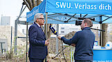 SWU TeleNet Glasfaser Spatenstich Oberbürgermeister Gunter Czisch