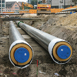 Download Pressebild: Fernwärmeleitung Memminger Straße dauert bis Mitte November. Stadtwerke erweitern das Fernwärmenetz