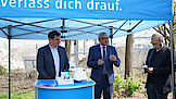 Glasfaser Spatenstich SWU Geschäftsführer Klaus Eder und Oberbürgermeister Gunter Czisch