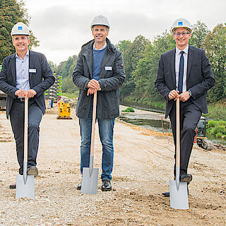 Pressebild: Neubau Restwasserkraftwerk Öpfingen