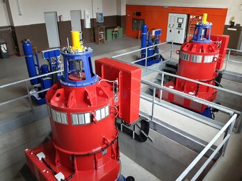 Download Pressebild: Wasserkraftwerk Neu-Ulm neue Generatoren