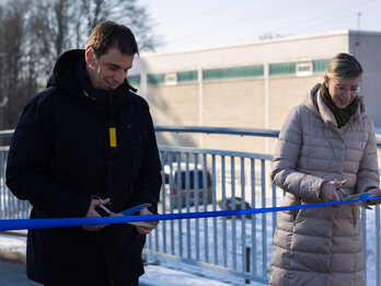 Pressebild: Eröffnung Wiblinger Kanalbrücke 1