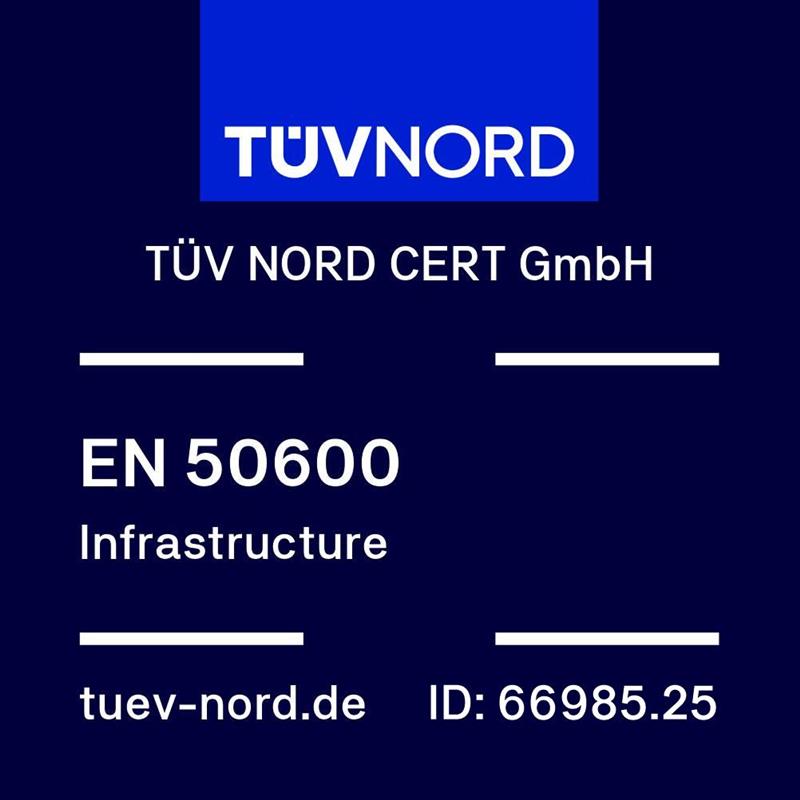 TÜV Nord Zertifizierung EN 50600